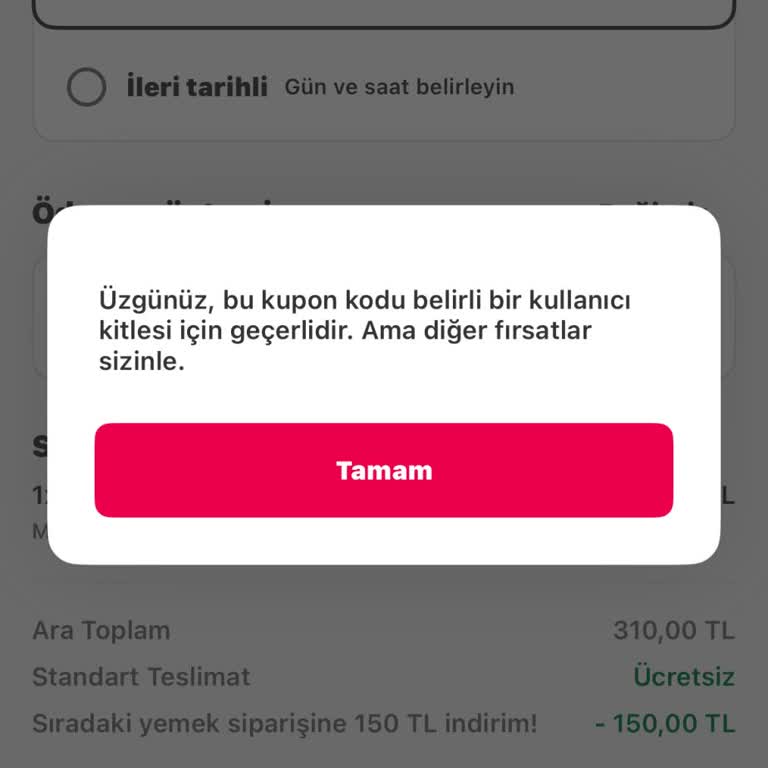 İndirim Kodlarının Kaybolması Ve Sipariş Oluşturma Sorunu