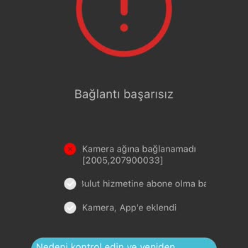 Güncelleme Sonrası Kamera Çevrimdışı Kaldı, Resetlenmiyor