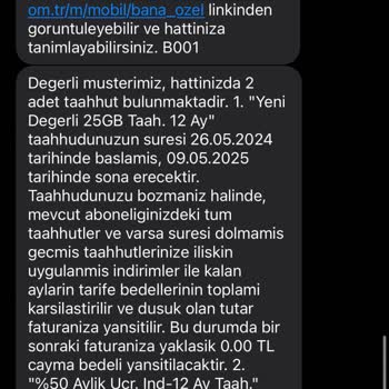 Taahhüt Cayma Bedeli Yanlış Faturalandırıldı
