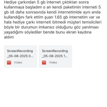 Vodafone Hediye Çarkı Ve Kendi İnternetimin Aynı Anda Kullanılması Sorunu