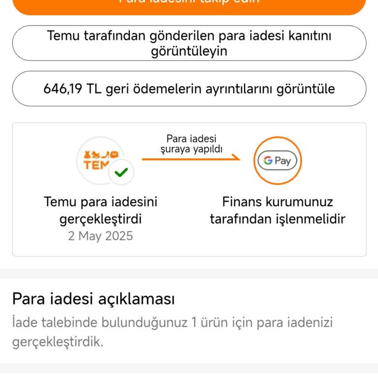İade Ücretim Eksik Ve Hesabımda Görünmüyor!