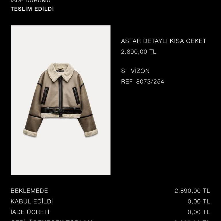 Zara'da İade Sürecinin Uzaması Ve Müşteri Hizmetlerinden Yanıt Alınamaması