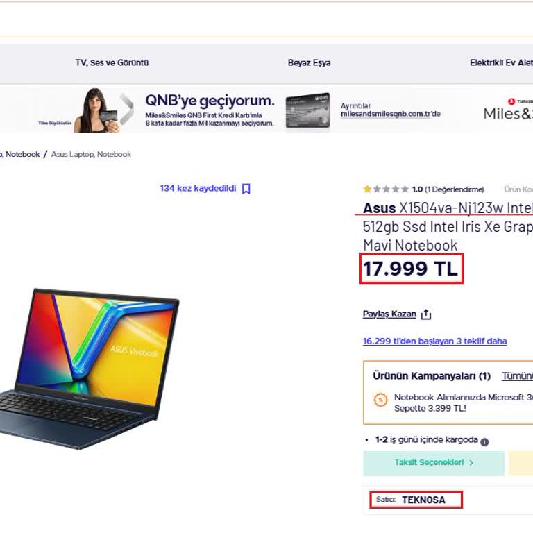 Teknosa Mağaza Ve Online Fiyat Farkı Nedeniyle Mağduriyet