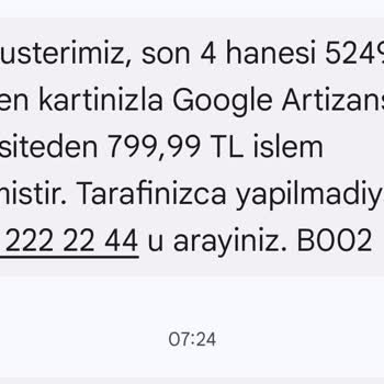 Google Artizans London Bilgim Dışında Para Çekilmesi