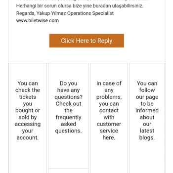 Biletwise'den Aldığım Hizmette Büyük Hayal Kırıklığı