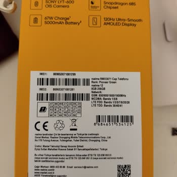 Media Markt Satın Alınan Realme 12 Cep Telefonunda Kamera ve Uygulama Sorunları