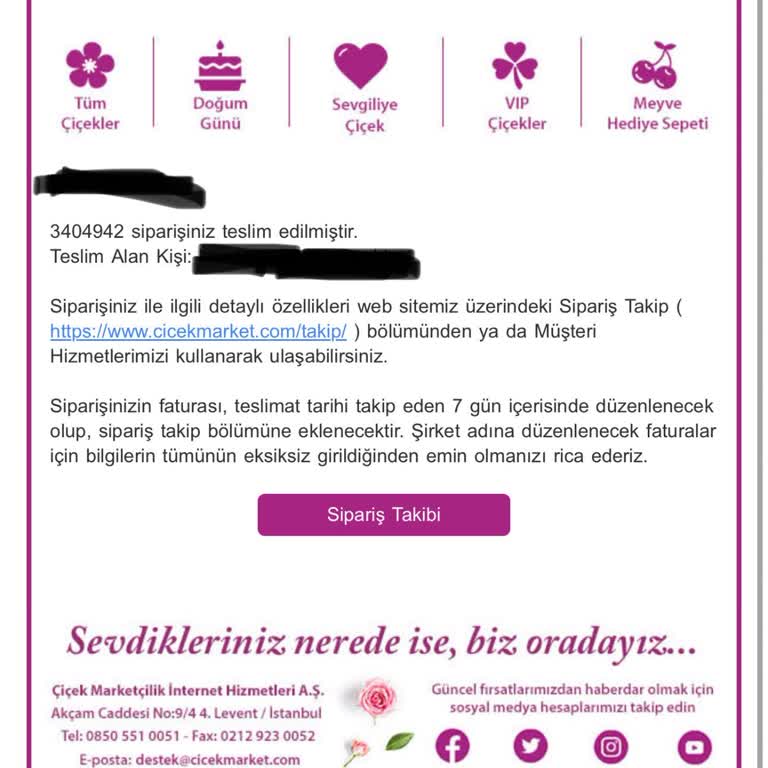 Anneler Günü Siparişim Teslim Edilmedi, Para İademi İstiyorum