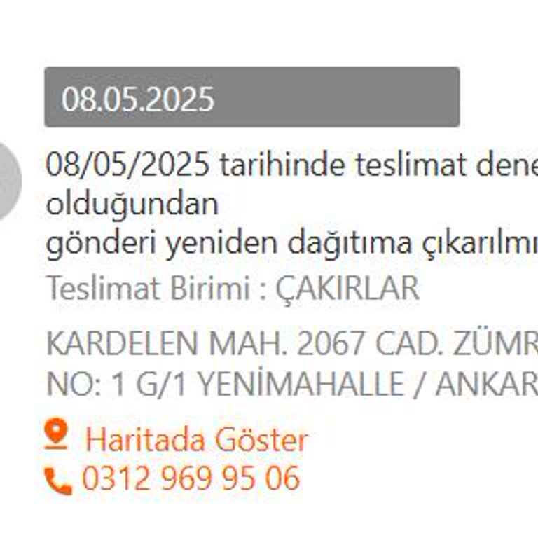 Kargom Teslim Edilmedi, Bilgilendirilmedim