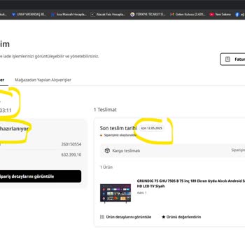 Grundig TV Teslimatı Gecikti Stok Yok Müşteri Hizmetleri Çözüm Sunmuyor