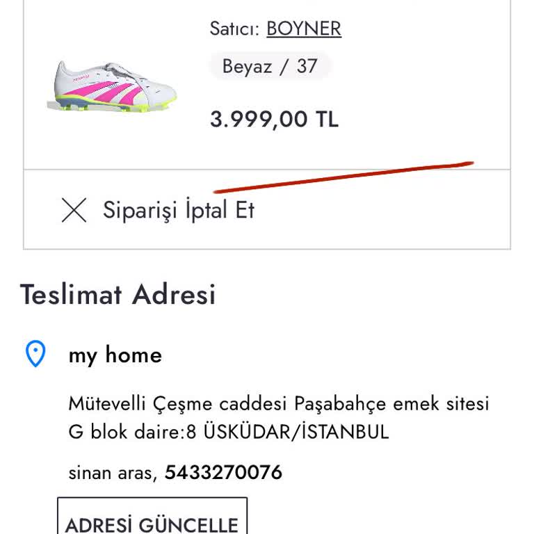 Boyner'den Aldığım Ürün Teslim Edilmedi, Müşteri Hizmetleri Bilgi Vermiyor