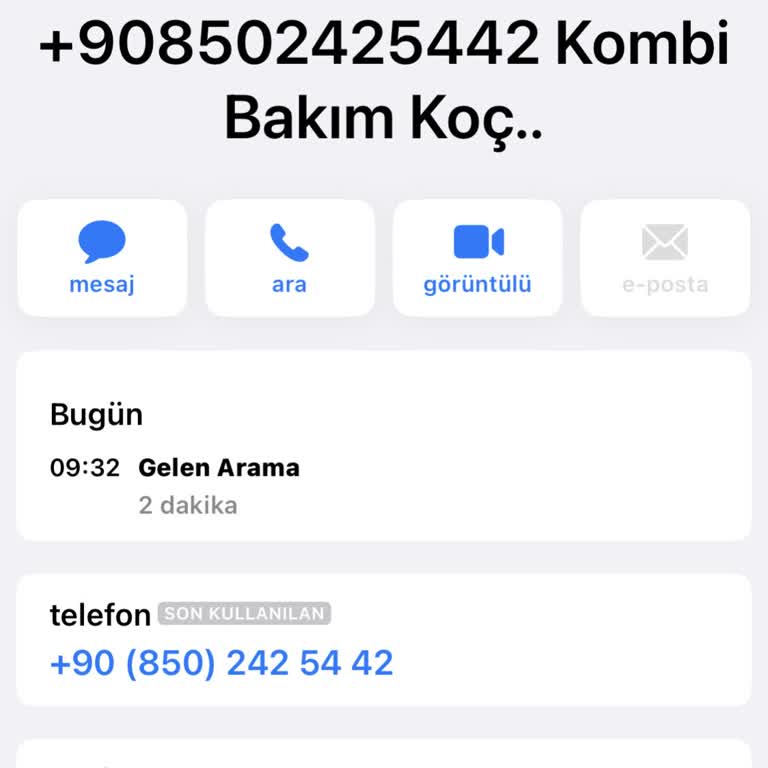 Bilinmeyen Numaradan Kombi Servisi Adına Aranma Ve Sorumluluk Reddi