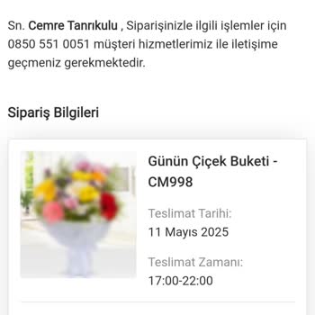 Anneler Günü Siparişim Ulaşmadı, Müşteri Hizmetleri Ve Takip Bilgisi Yetersiz