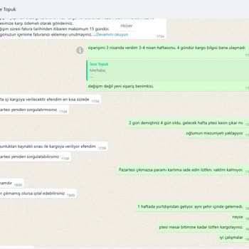 Sipariş Sonrası Sürekli Oyalanmak Ve Para İadesi Belirsizliği Yaşadım