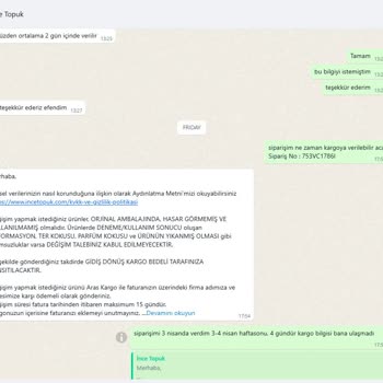 Sipariş Sonrası Sürekli Oyalanmak Ve Para İadesi Belirsizliği Yaşadım