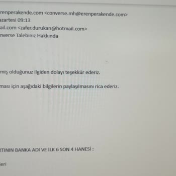 Converse Online İade Ücreti Zamanında Ödenmedi