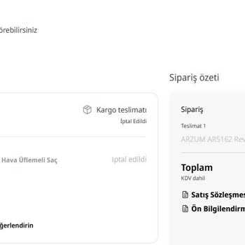 Sipariş İptali Ve Fiyat Artışı Nedeniyle Mağduriyet Yaşadım