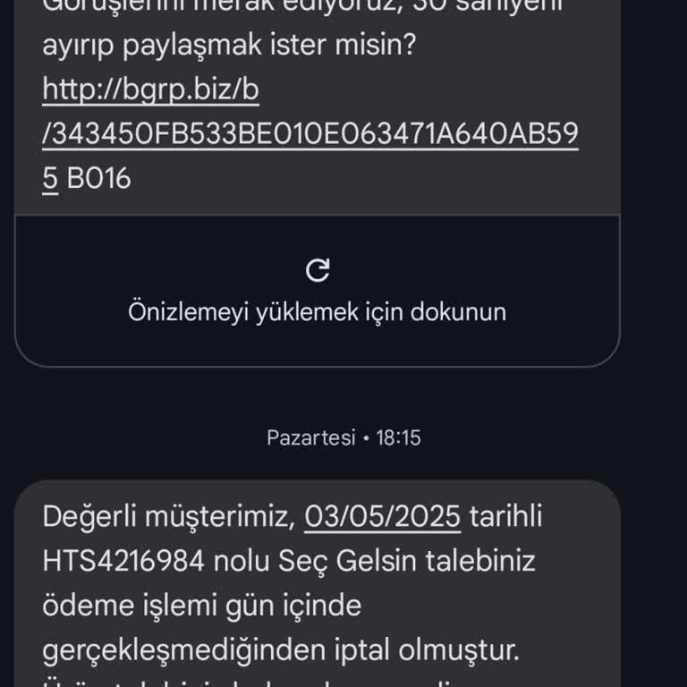 Boynerden Alınan Ceketin Siparişi İptal Edildi Para İadesi Yapılmadı