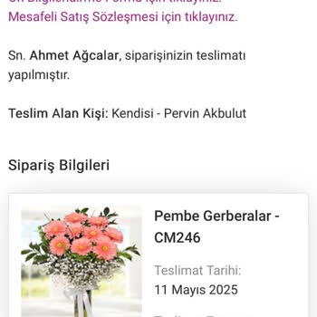 Sipariş Edilen Çiçek Solmuş Ve Görsele Uygun Değil