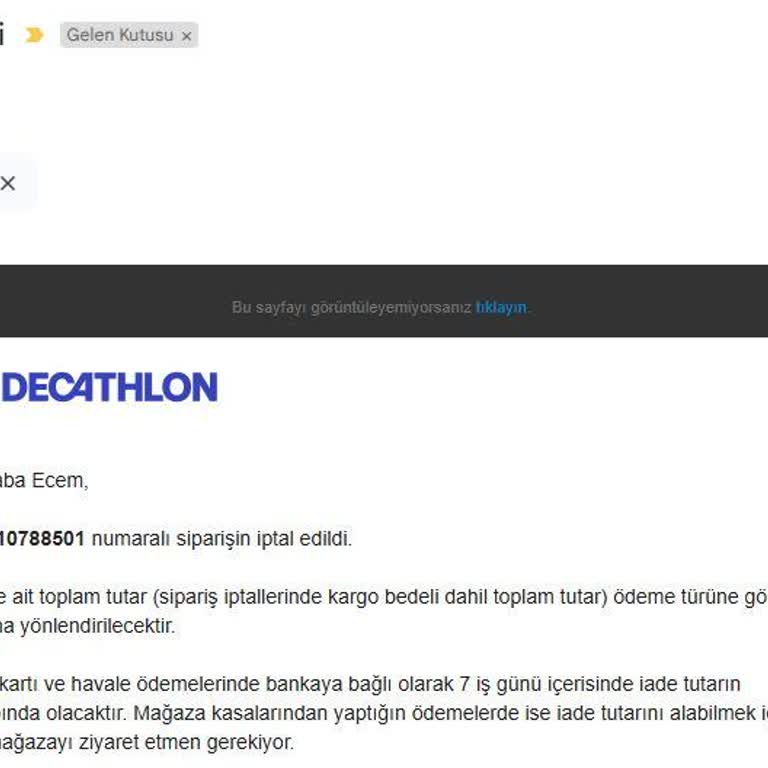 Siparişim Bilgi Verilmeden İptal Edildi, Kampanya Haklarım Kayboldu