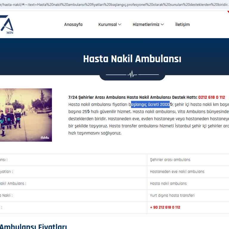 Vita Ambulans Fazla Ücret Çıkarıldı!