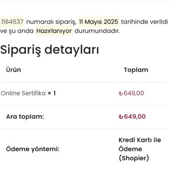 Sertifika Ücretini Ödedim Ama Teslim Alamadım