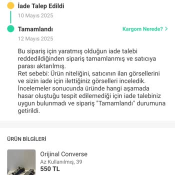 Kusurlu Ayakkabı Satışı Ve Haksız İade Reddiyle Mağduriyet