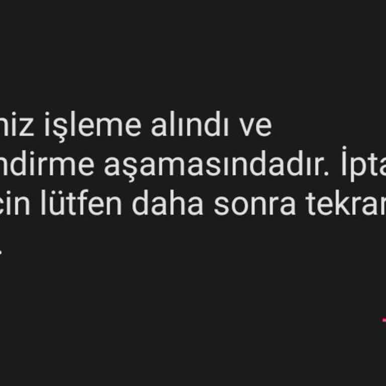Sipariş İptali Yapılamıyor, Paramı Geri İstiyorum