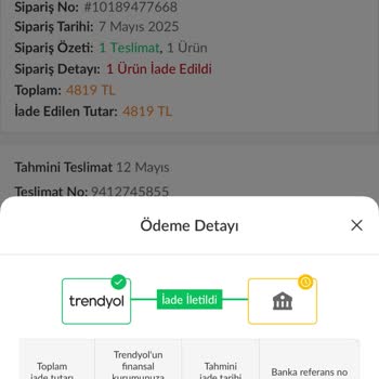 Para İadesi Finansman Kartı Süresi Nedeniyle Yapılmadı