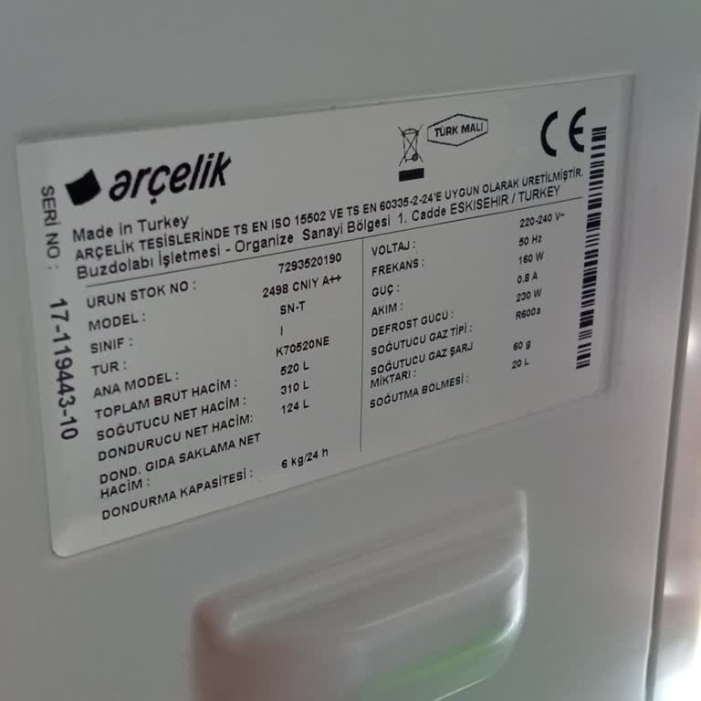 Arçelik Buzdolabında Üretim Hatası Nedeniyle Soğutma Sorunu Ve Mağduriyet