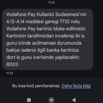 Vodafone Pay Hesabım Sebepsiz Yere Bloke Edildi Çözüm İstiyorum