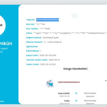 Kargoist Gönderim Teslim Edilmedi, Ulaşılamıyor Ve Muhatap Bulunamıyor