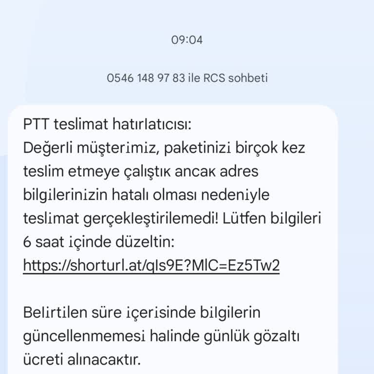PTT Adıyla Gelen Sahte Mesajlarla Kişisel Bilgiler Tehlikede