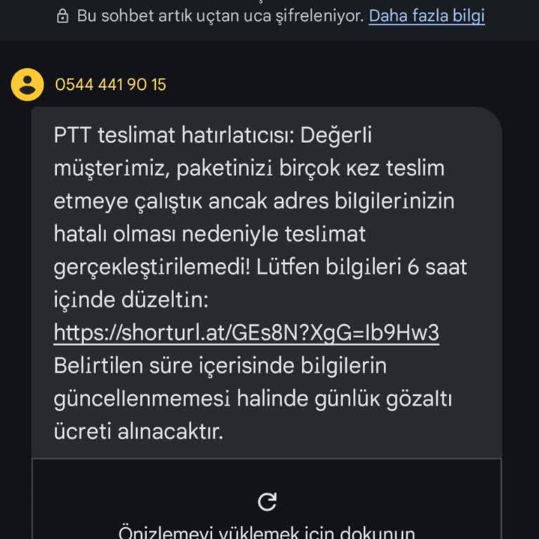 PTT Adıyla Gelen Sahte Mesaj Ve İzinsiz Grup Ekleme Mağduriyeti