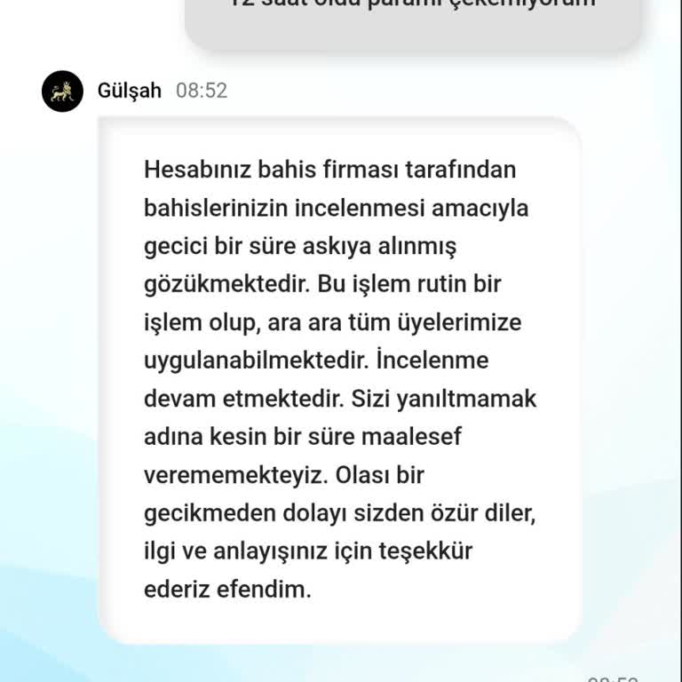 Kazanç Çekim Talebim Engellendi Ve Destekten Net Bilgi Alamıyorum