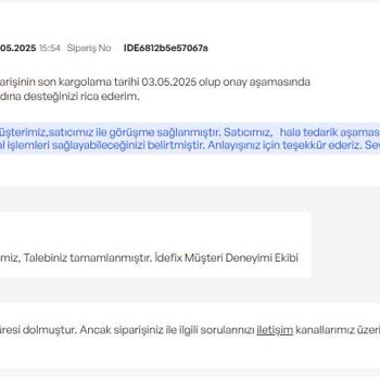 12 Gündür Kargoya Verilmeyen Sipariş Ve Yetersiz Müşteri Desteği