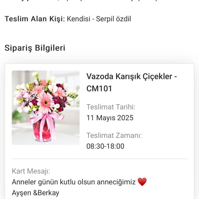 Anneler Günü’nde Teslim Edilmeyen Çiçek Ve İade Sorunu