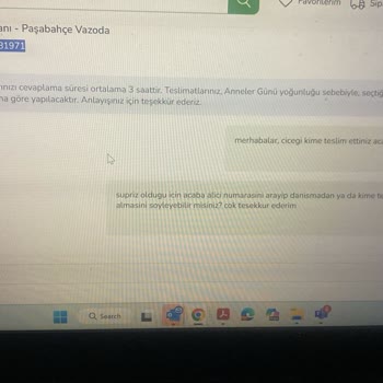 Teslimat Bilgisi Eksikliği Ve İletişim Sorunu