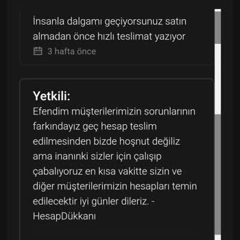 Satın Aldığım Hesap 3 Haftadır Teslim Edilmedi, Destek Ekibi Yanıt Vermiyor
