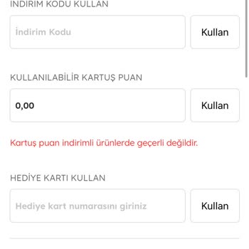 Kartuş Puanım Sepette Kullanılamıyor, Sistem Hatası Var