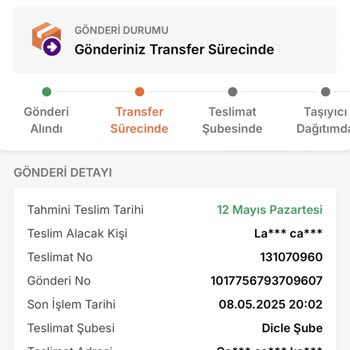 Kargo Teslim Edilmedi, Ürün Satıcıya Geri Gönderildi