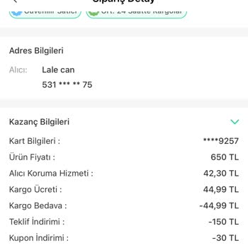 Kargo Teslim Edilmedi, Ürün Satıcıya Geri Gönderildi