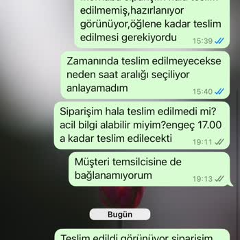 Anneler Günü Siparişim Teslim Edilmedi, Paramın İadesini İstiyorum