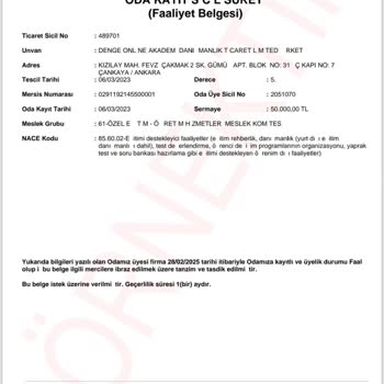 Denge Online Akademi'den Belge Gönderilmedi, Para Alındı