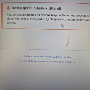 Amazon Hesap Kilitlenmesi Nedeniyle Ürün İadesi Yapamıyorum