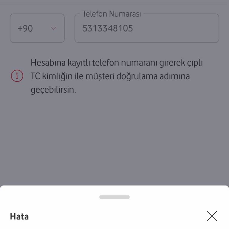 Vodafone Pay Uygulamasında Şifre Yenileme Sorunu Ve Yetersiz Destek