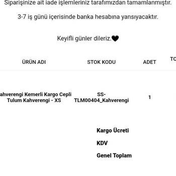 5in1canpolat İade Ücretinde Fazla Kesinti ve Yetersiz Bilgilendirme