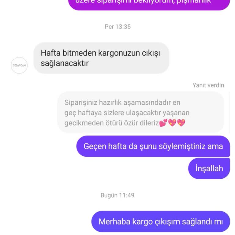 Siparişim Haftalardır Kargoya Verilmiyor, Müşteri Hizmetlerine Ulaşılamıyor