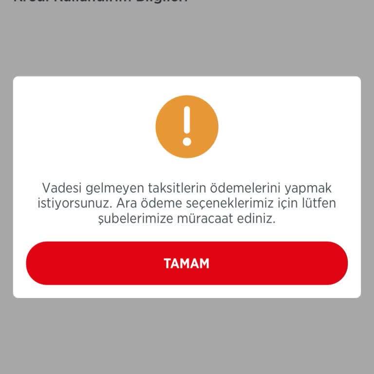 Kredi Son Taksit Ödemesinde Vadesi Gelmeyen Ödeme Sorunu