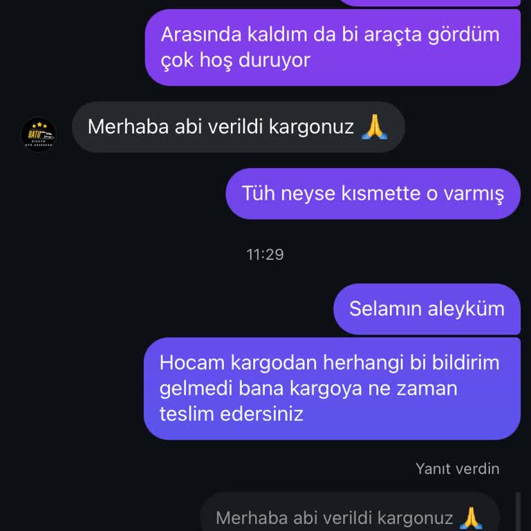 Sipariş Verilen Oto Aksesuarının Gönderilmemesi Ve İletişim Sorunu