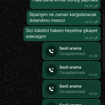Siparişime Cevap Verilmiyor 1700 TL Ödemem Karşılıksız Kaldı